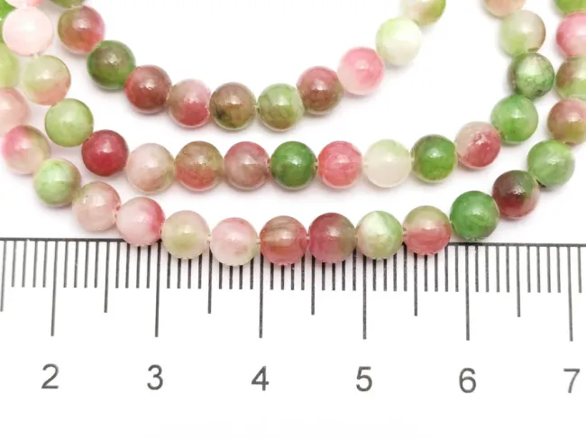 Sirag jad 4mm roz magenta verde