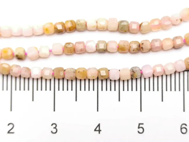 Sirag opal roz cub 2x2mm