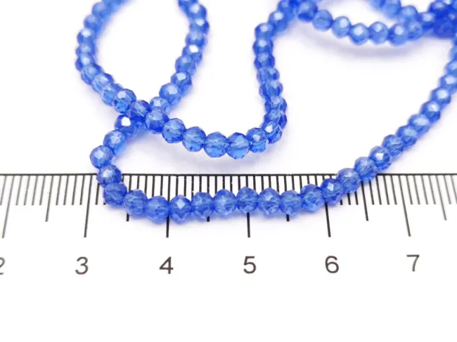 Margele cristal rondel 3x2mm albastru lustered (sirag)