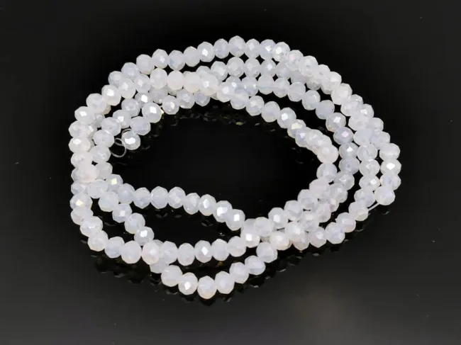 Margele cristal rondel 3x2mm opal AB (sirag)