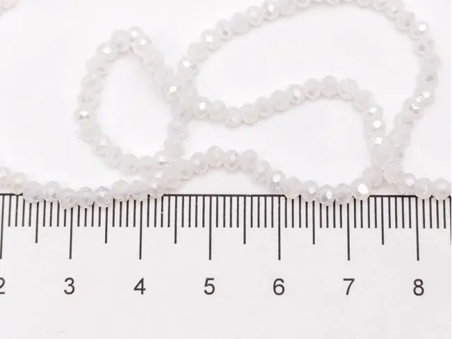 Margele cristal rondel 3x2mm opal AB (sirag)