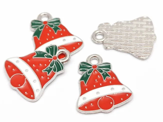 Charm argintiu clopot 17x14mm