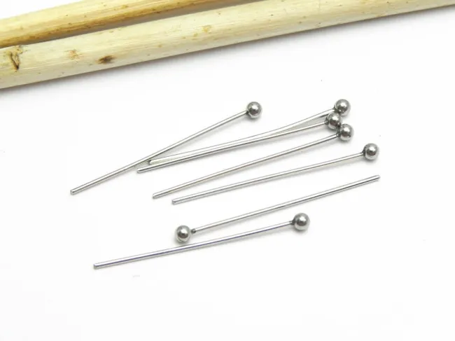 Ace cu bila otel inoxidabil lungime 2.5cm, grosime 0.6mm (10buc)