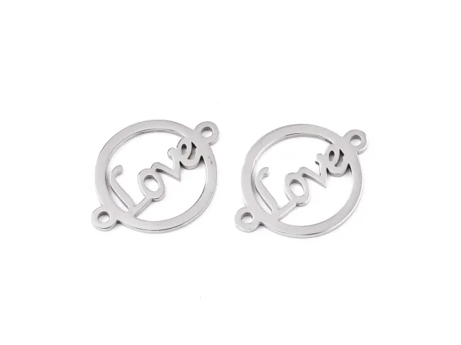 Link otel inoxidabil love 21x16mm