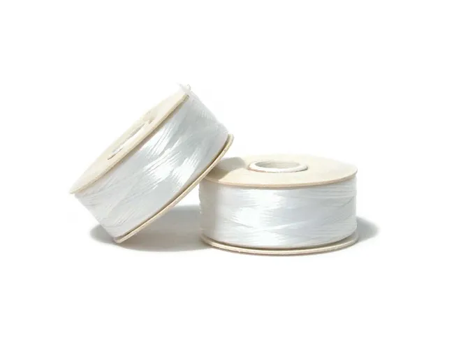 Ata insirat margele nylon NYMO D alb - bobina de 58m