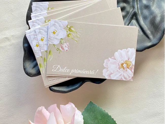 Cartonas martisor dulce primavara 8.6x5.3cm (50buc)