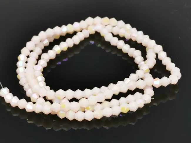 Margele cristal biconic 2x3mm silk opac heliotrop (sirag)