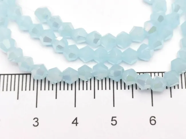 Margele cristal biconic 4mm aquamarin opal AB (sirag)