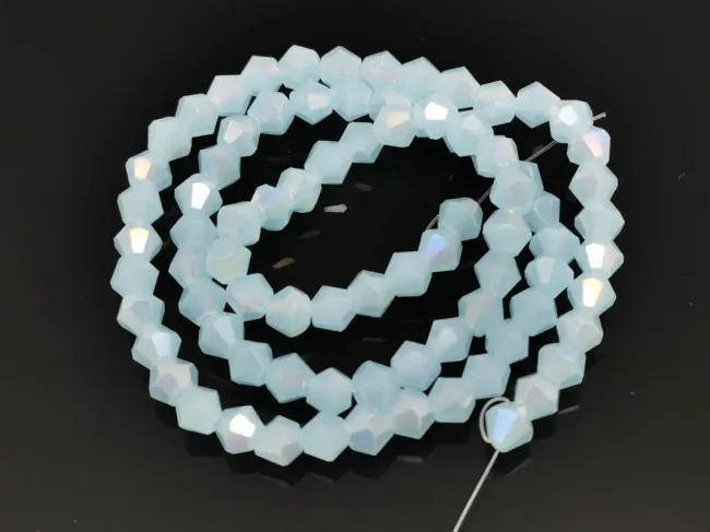 Margele cristal biconic 4mm aquamarin opal AB (sirag)