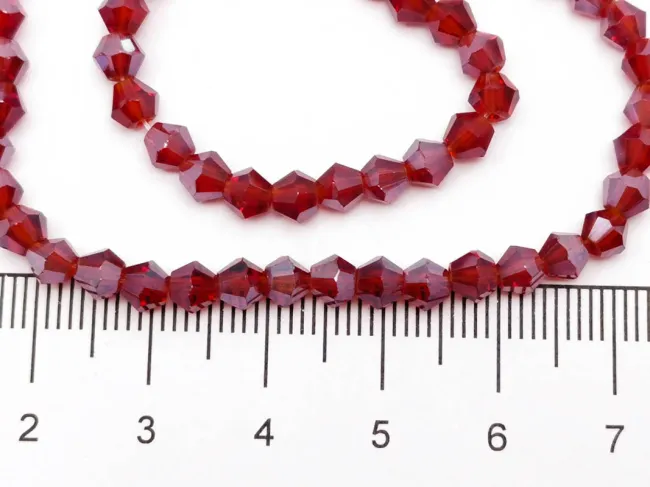 Margele cristal biconic 4mm burgundy lustered (sirag)