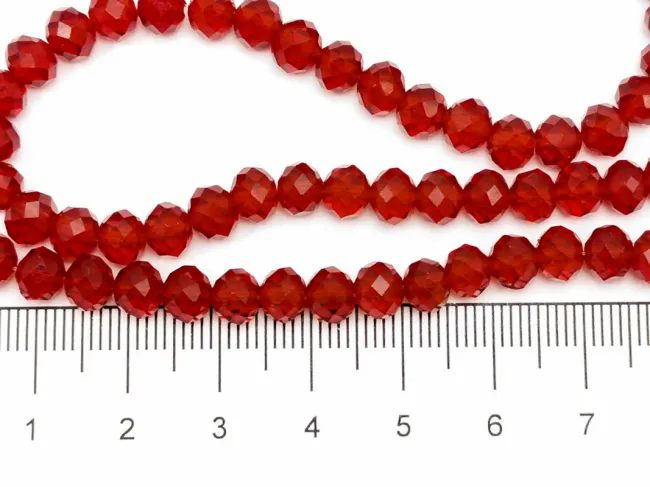 Margele cristal rondel fatetat 6x4mm bordo inchis (sirag)