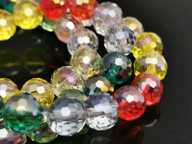 Margele cristal rotund micofatetat electroplacat 7.5~8mm multicolor (sirag)