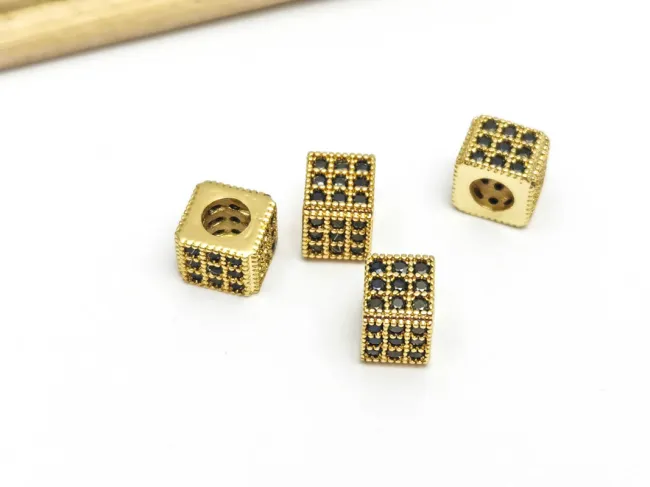 Distantier Cubic Zirconia cub 5x4.5mm auriu