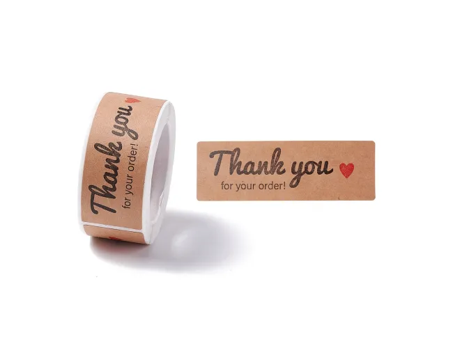 Rola etichete adezive thank you