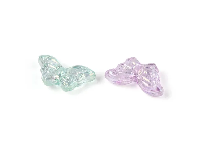 Margele acrilice fluture 15x8mm mix (20buc)
