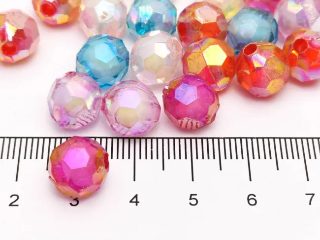 Margele acrilice rotunde 10mm mix (20buc)