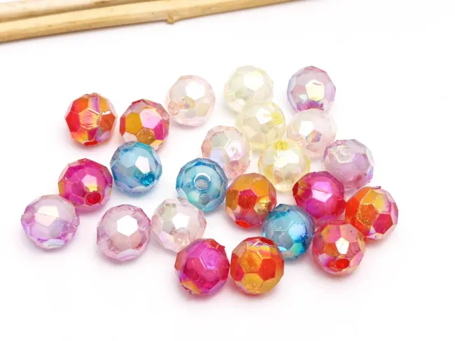 Margele acrilice rotunde 10mm mix (20buc)