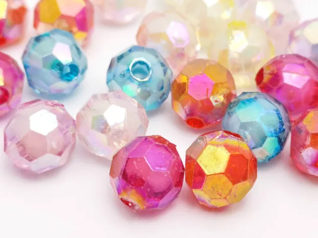 Margele acrilice rotunde 10mm mix (20buc)