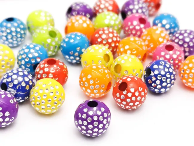 Margele acrilice rotunde 8mm mix (20buc)