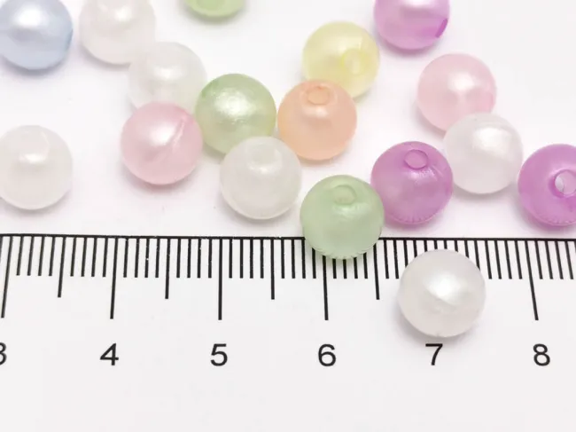 Margele acrilice fosforescente rotunde 8mm mix  (20buc)