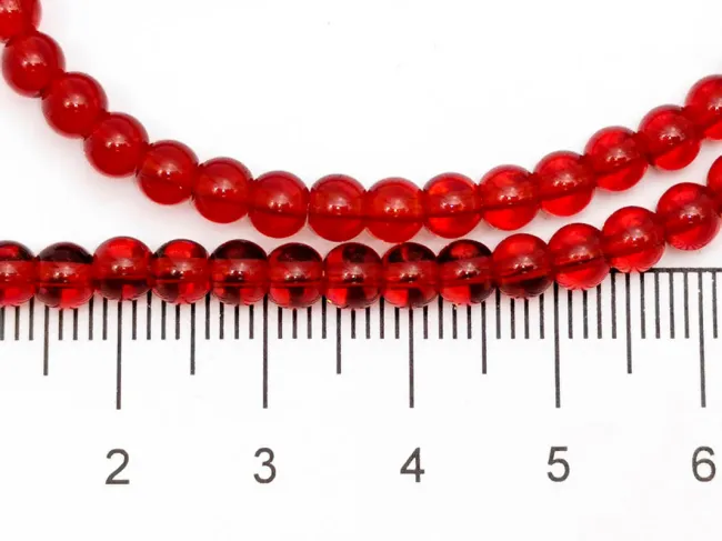 Margele sticla rotunde 4mm bordo (sirag)