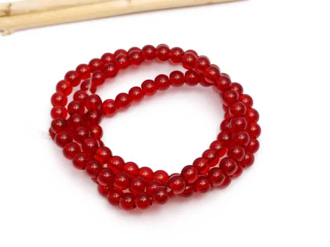 Margele sticla rotunde 4mm bordo (sirag)