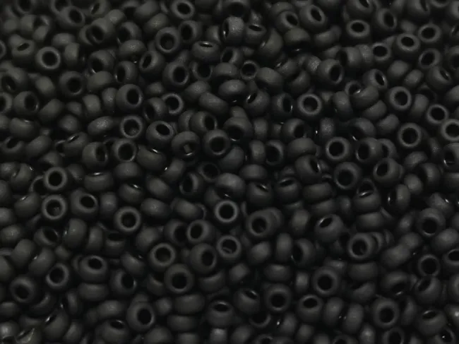 Miyuki Rocailles Rotunde 15/0 Matte Black (10g)