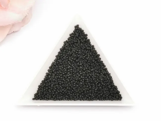 Miyuki Rocailles Rotunde 15/0 Matte Black (10g)