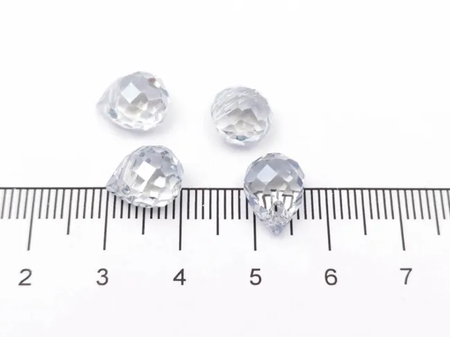 Briolete de cristal 11x8mm albastru denim