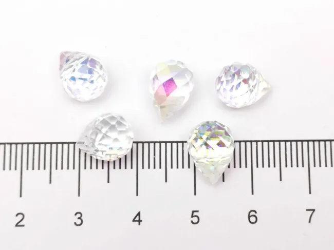 Briolete de cristal 11x8mm transparent AB