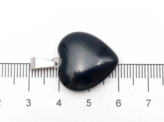 Pandantiv obsidian inima 20x29mm