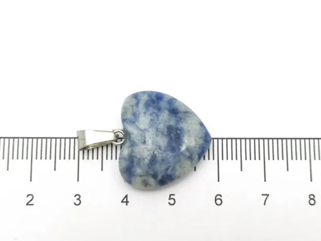 Pandantiv blue spot jasper inima 26x20mm