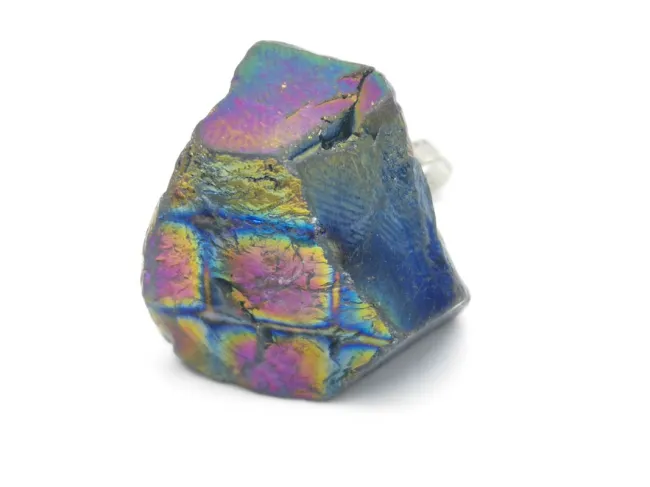 Pandantiv cuart electroplacat nugget 25x22x18mm