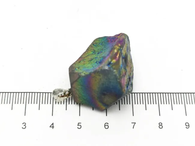 Pandantiv cuart electroplacat nugget 25x22x18mm