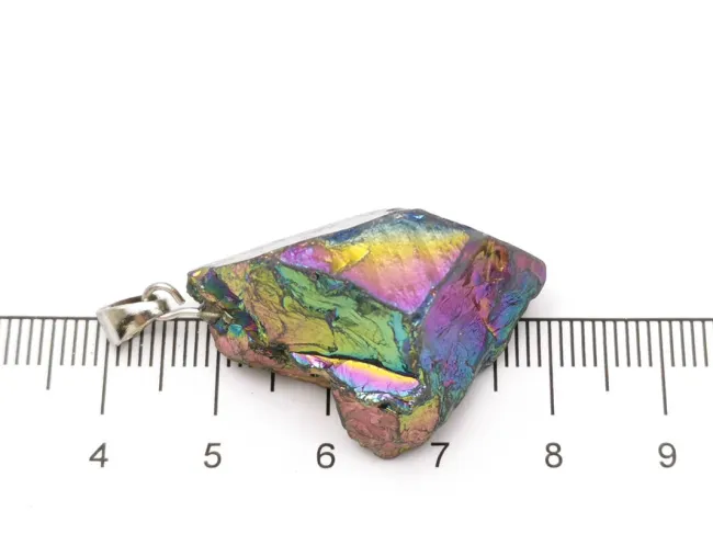 Pandantiv cuart electroplacat nugget 30x22x16mm