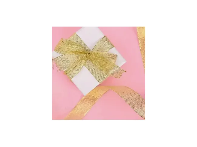 Panglica organza auriu latime 10mm (22m)