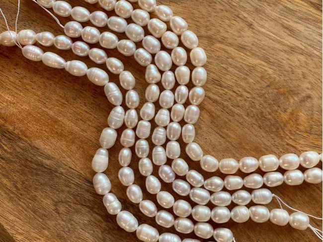 Sirag scurt perle de cultura 10~8x7mm