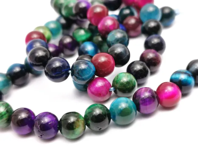 Sirag Ochi de tigru sfere 6mm multicolor