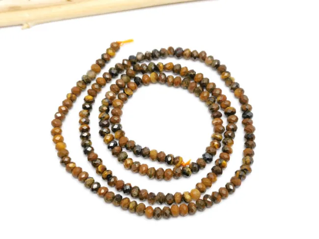 Sirag ochi de tigru rondel microfatetat 3x2mm