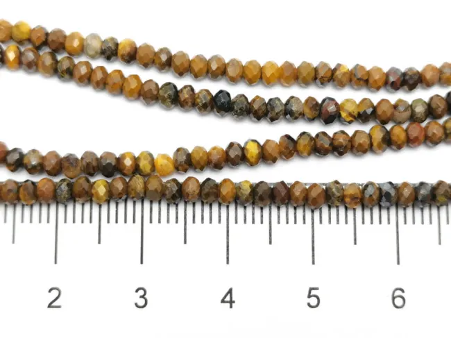 Sirag ochi de tigru rondel microfatetat 3x2mm