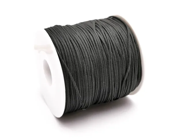 Rola snur nylon pentru bratari grosime 1mm negru (90m)