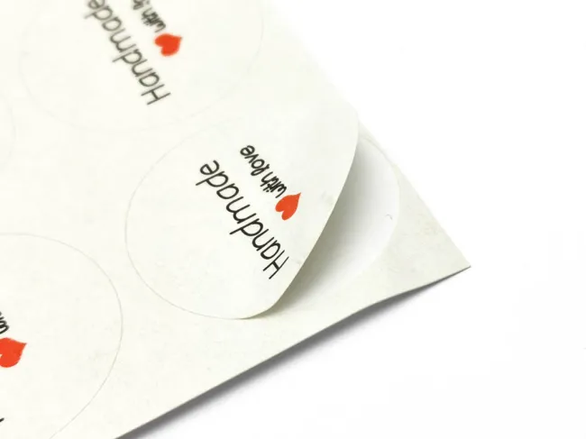 Sticker handmade alb