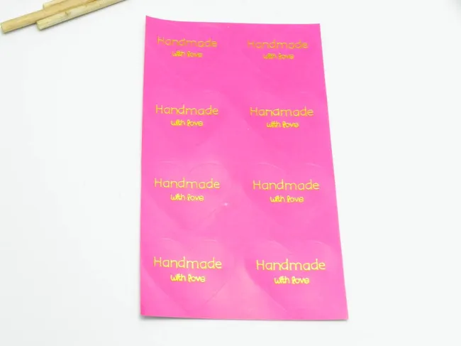 Etichete adezive handmade fucsia