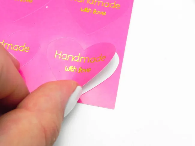 Etichete adezive handmade fucsia