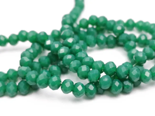 Margele cristal rondel 3x2mm verde opal (sirag)