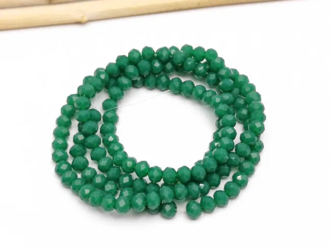 Margele cristal rondel 3x2mm verde opal (sirag)