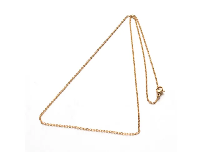 Lant otel inoxidabil 304 auriu placat IP cu inchizatoare, lungime 74cm