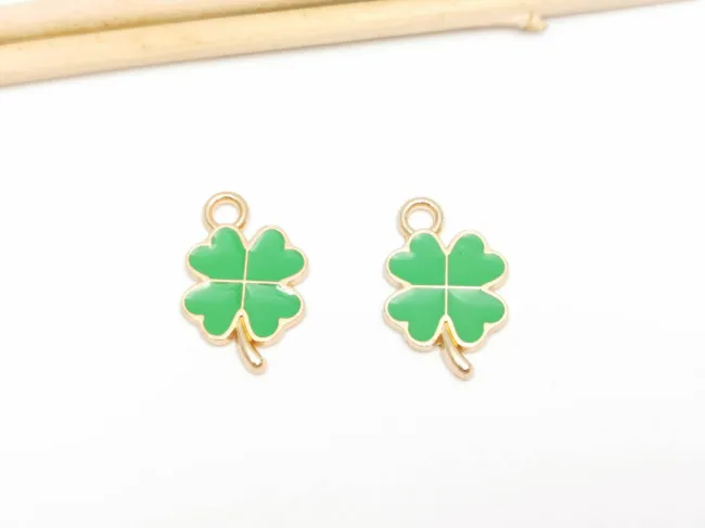 Charm auriu 17x12mm trifoi