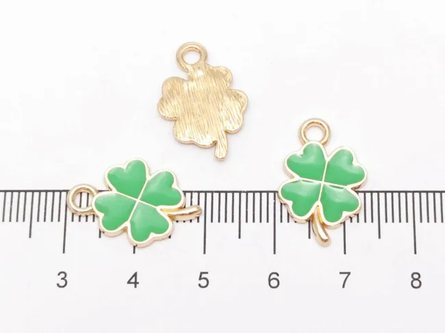 Charm auriu 17x12mm trifoi