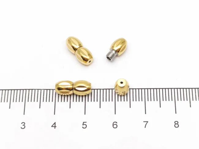 Inchizatoare cu filet otel inoxidabil auriu 12x5mm